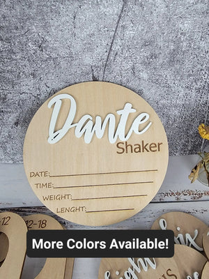 Baby Announcement Sign With Birth Stats by EverLee Creations, Southern home decor detail photo 6
