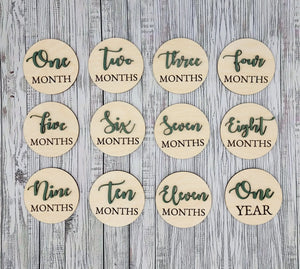 Baby Announcement Sign With Birth Stats and Milestone Discs by EverLee Creations, Southern home decor detail photo 4