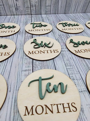 Baby Announcement Sign With Birth Stats and Milestone Discs by EverLee Creations, Southern home decor detail photo 7