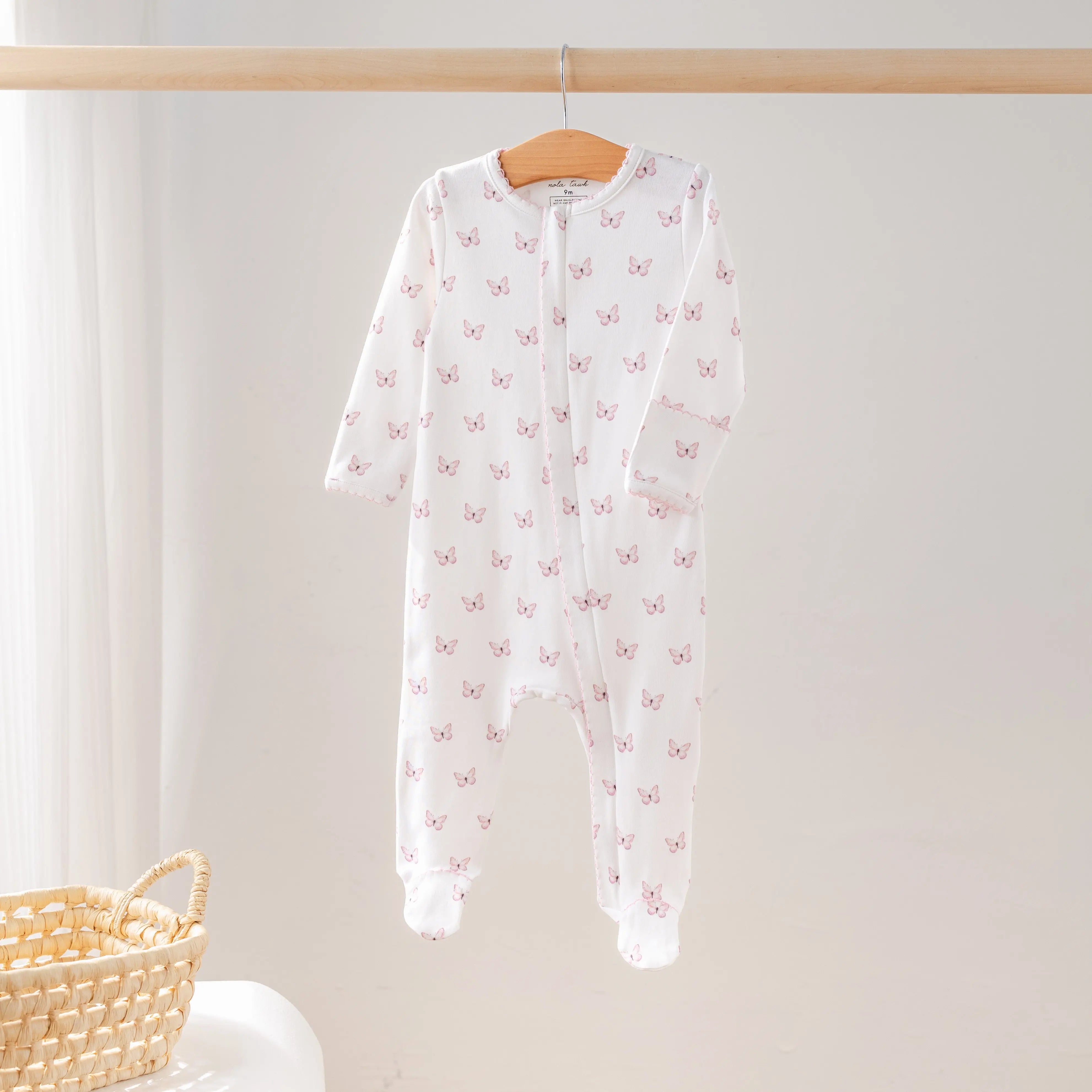 Baby Basics: Butterfly Bliss Organic Cotton Baby Pajamas by Nola Tawk, Southern food gift main product photo