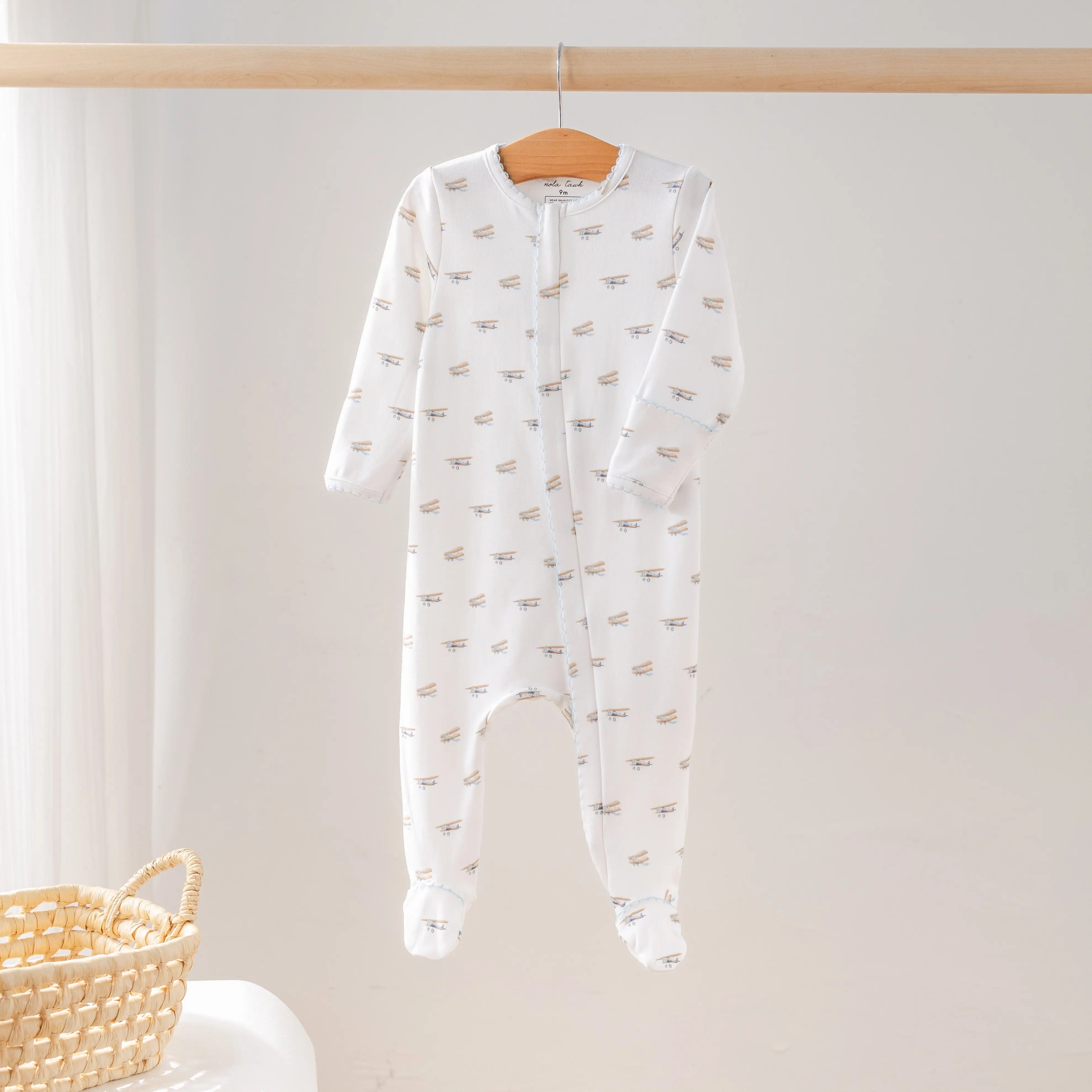 Baby Basics: Just Plane Cute Organic Cotton Baby Pajamas by Nola Tawk, Southern food gift main product photo
