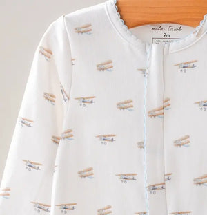 Baby Basics: Just Plane Cute Organic Cotton Baby Pajamas by Nola Tawk, Southern food gift detail photo 2