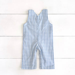 Baby Boy First Birthday Outfit | Smocked Birthday Jon Jon by Seven Lantern Lane, children's boutique clothing detail photo 2