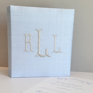Baby Memory Book - Blue Silk (w/o Bow) by AP Creations in Tuscaloosa, paper gift detail photo 9