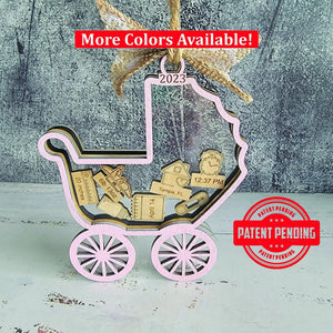 Baby's First Christmas Ornament Baby Carriage Edition by EverLee Creations, Southern home decor detail photo 3