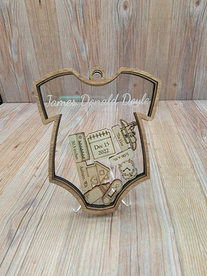 Baby's First Christmas Ornament Onesie Edition by EverLee Creations, Southern home decor detail photo 4