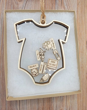 Baby's First Christmas Ornament Onesie Edition by EverLee Creations, Southern home decor detail photo 6