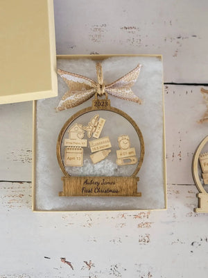 Baby's First Christmas Ornament Snow Globe Edition by EverLee Creations, Southern home decor detail photo 4