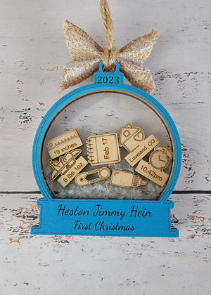 Baby's First Christmas Ornament Snow Globe Edition by EverLee Creations, Southern home decor detail photo 5