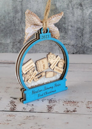 Baby's First Christmas Ornament Snow Globe Edition by EverLee Creations, Southern home decor detail photo 8