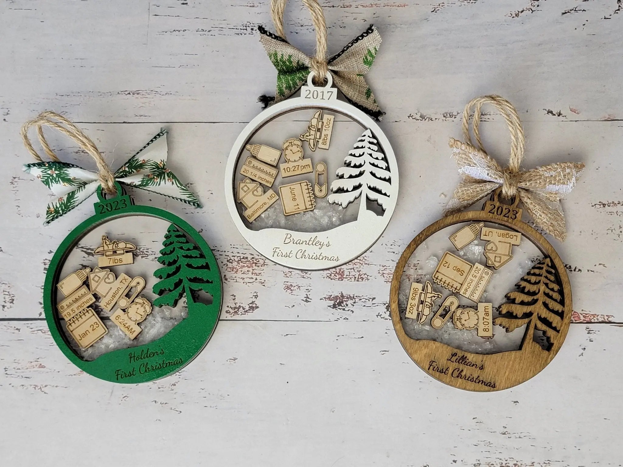 Baby's First Christmas Ornament Tree Edition by EverLee Creations, Southern home decor main product photo