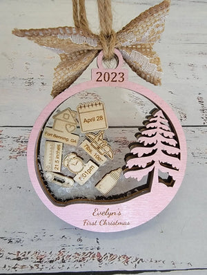 Baby's First Christmas Ornament Tree Edition by EverLee Creations, Southern home decor detail photo 2