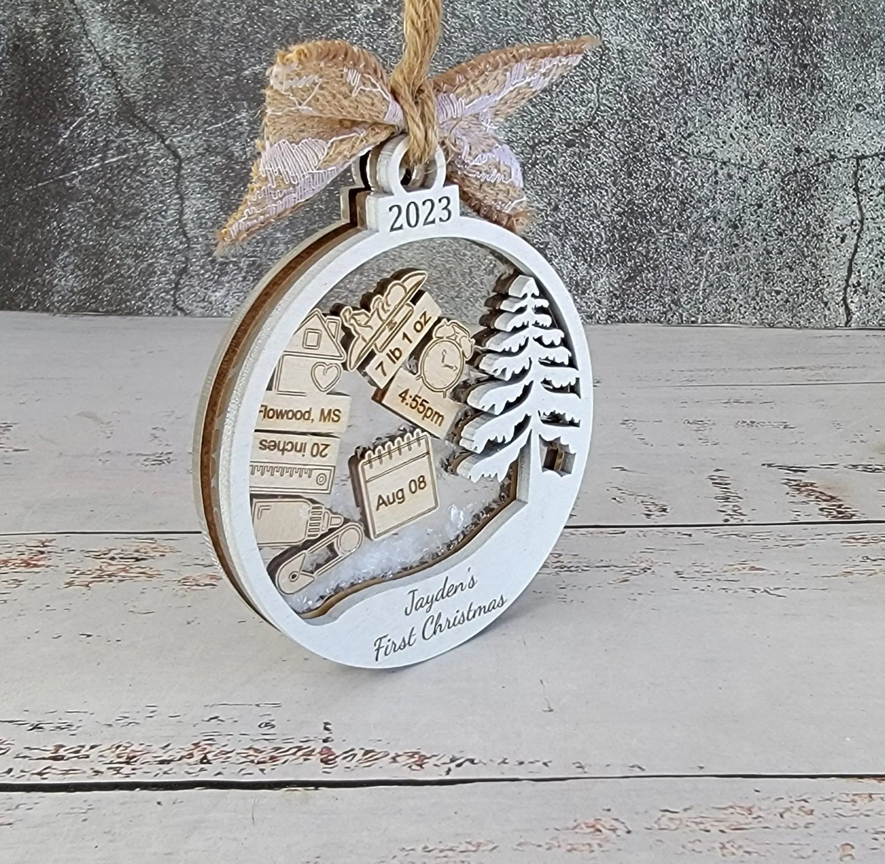 Baby's First Christmas Ornament Tree Edition by EverLee Creations, Southern home decor detail photo 11