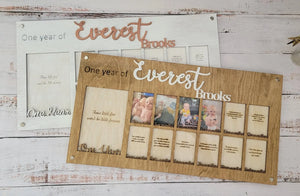 Baby's First Year Personalized Picture Frame by EverLee Creations, children's boutique clothing main product photo