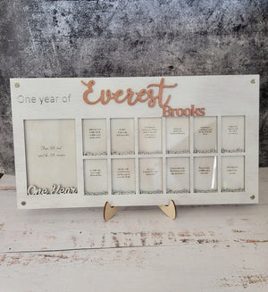 Baby's First Year Personalized Picture Frame by EverLee Creations, children's boutique clothing detail photo 3