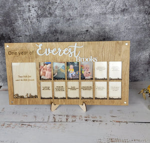 Baby's First Year Personalized Picture Frame by EverLee Creations, children's boutique clothing detail photo 5