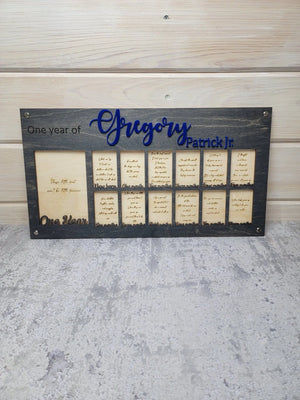 Baby's First Year Personalized Picture Frame by EverLee Creations, children's boutique clothing detail photo 7