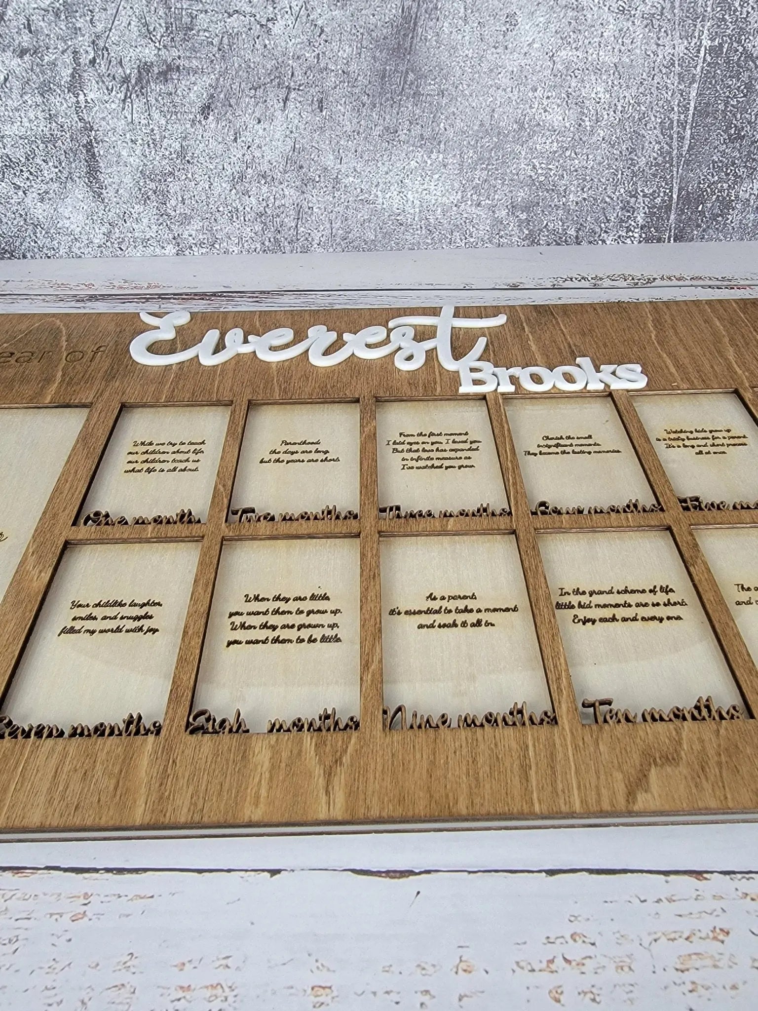 Baby's First Year Personalized Picture Frame by EverLee Creations, children's boutique clothing detail photo 9