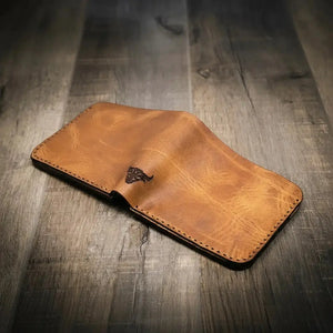 Badge Bifold Wallet by Bull Sheath Leather, handmade leather goods detail photo 5