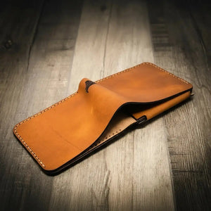 Badge Bifold Wallet by Bull Sheath Leather, handmade leather goods detail photo 16