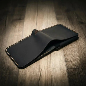 Badge Bifold Wallet by Bull Sheath Leather, handmade leather goods detail photo 21