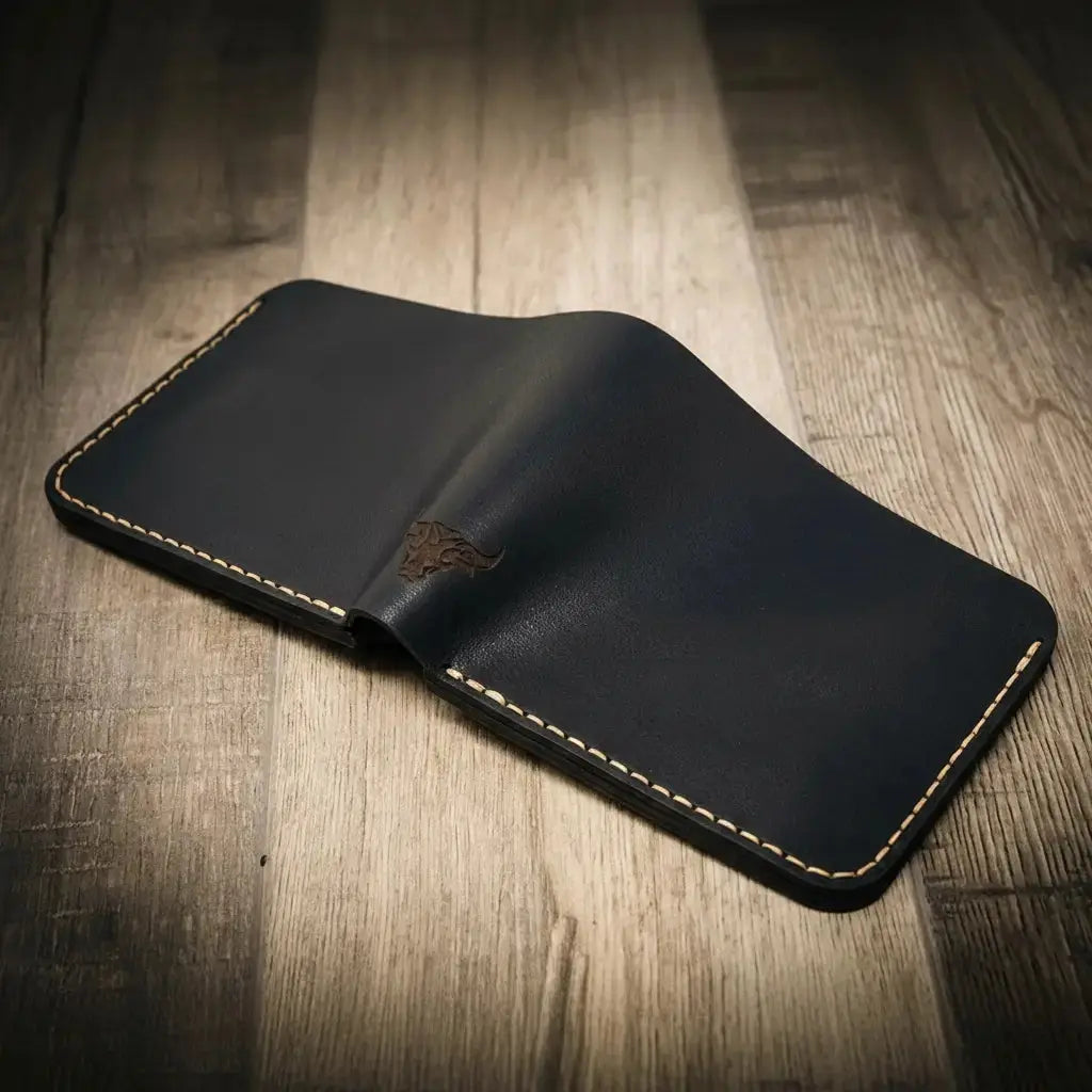 Badge Bifold Wallet by Bull Sheath Leather, handmade leather goods detail photo 22