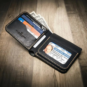 Badge Bifold Wallet by Bull Sheath Leather, handmade leather goods detail photo 24