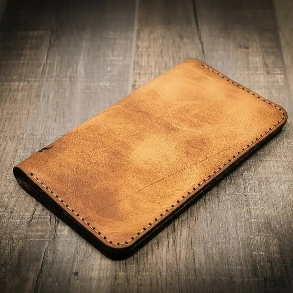 Badge Long Wallet by Bull Sheath Leather, handmade leather goods detail photo 7