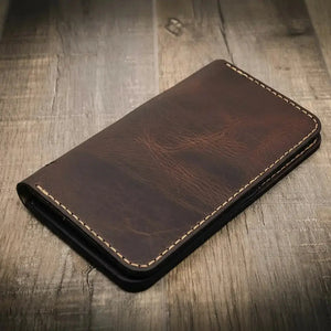 Badge Long Wallet by Bull Sheath Leather, handmade leather goods detail photo 12
