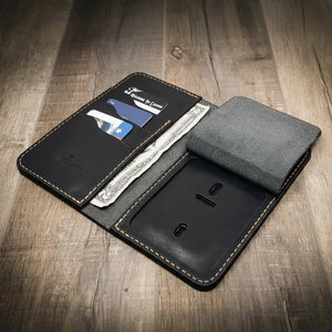 Badge Long Wallet by Bull Sheath Leather, handmade leather goods detail photo 18