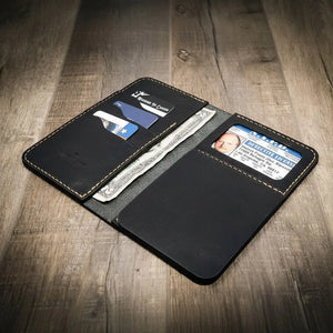 Badge Long Wallet by Bull Sheath Leather, handmade leather goods detail photo 19