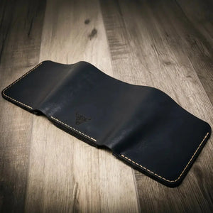 Badge Trifold Wallet by Bull Sheath Leather, handmade leather goods detail photo 26