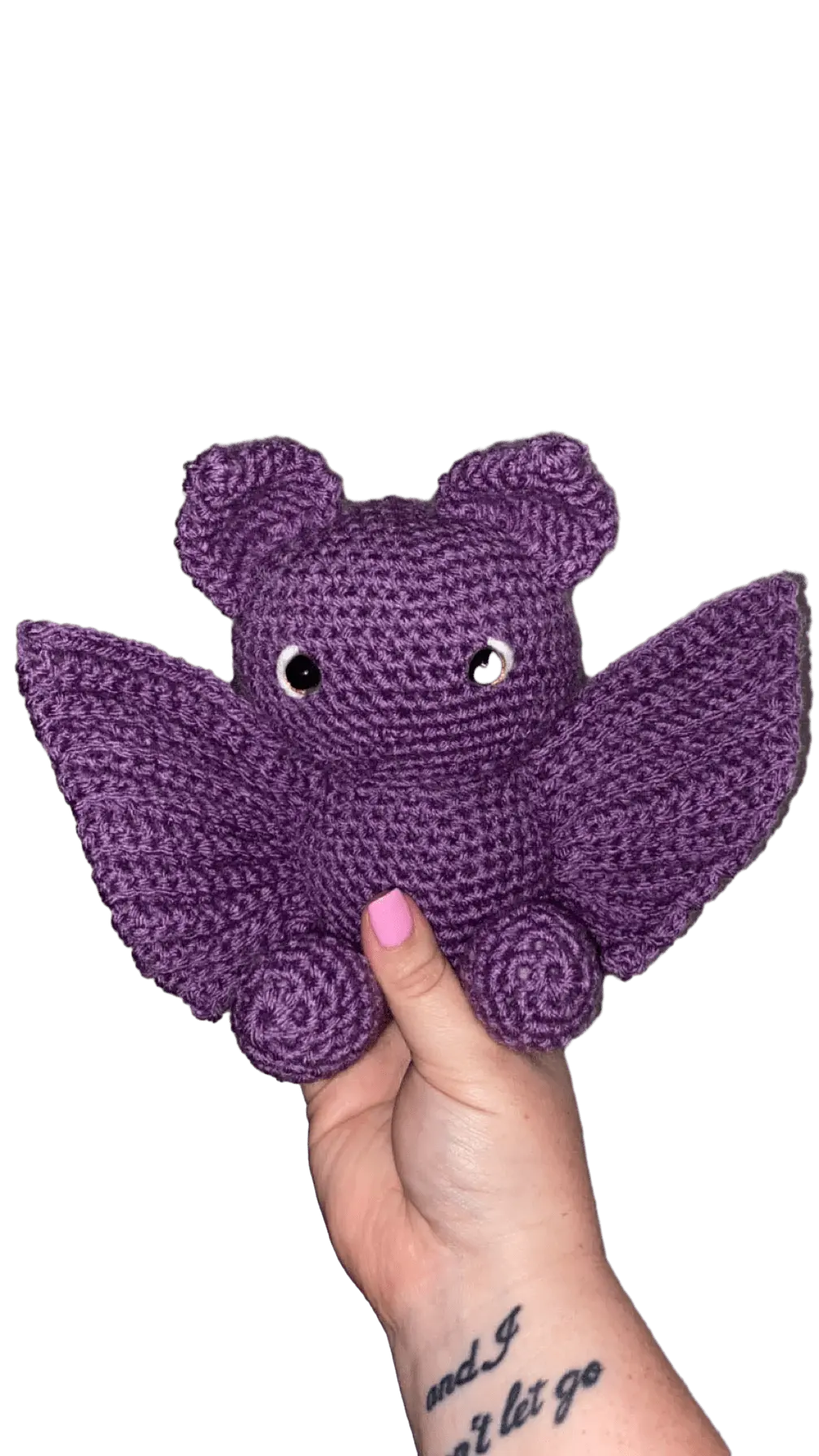 Bailey the Bat - Handmade Crochet Bat Plush Amigurumi Comfort Toy by Klassy Krafts, 3D printed gift main product photo