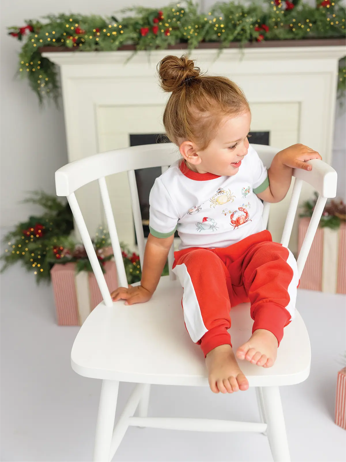 Baked Apple Cotton Joggers for Kids by Nola Tawk, joggers detail photo 2