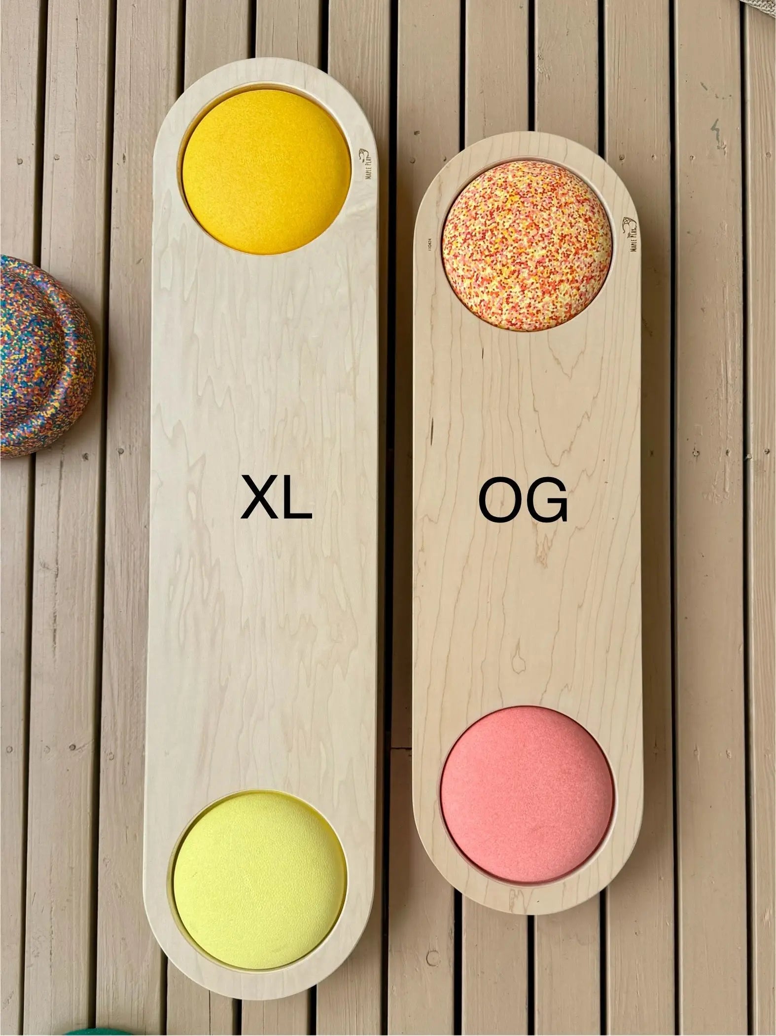 Balance Board - Stepping Stone Bridge & Play Surface for Stapelstein® by Maple Play, activity toys detail photo 3
