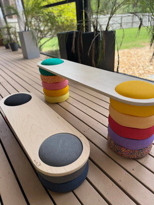 Balance Board - Stepping Stone Bridge & Play Surface for Stapelstein® by Maple Play, activity toys detail photo 6