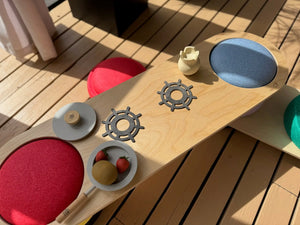 Balance Board - Stepping Stone Bridge & Play Surface for Stapelstein® by Maple Play, activity toys detail photo 12