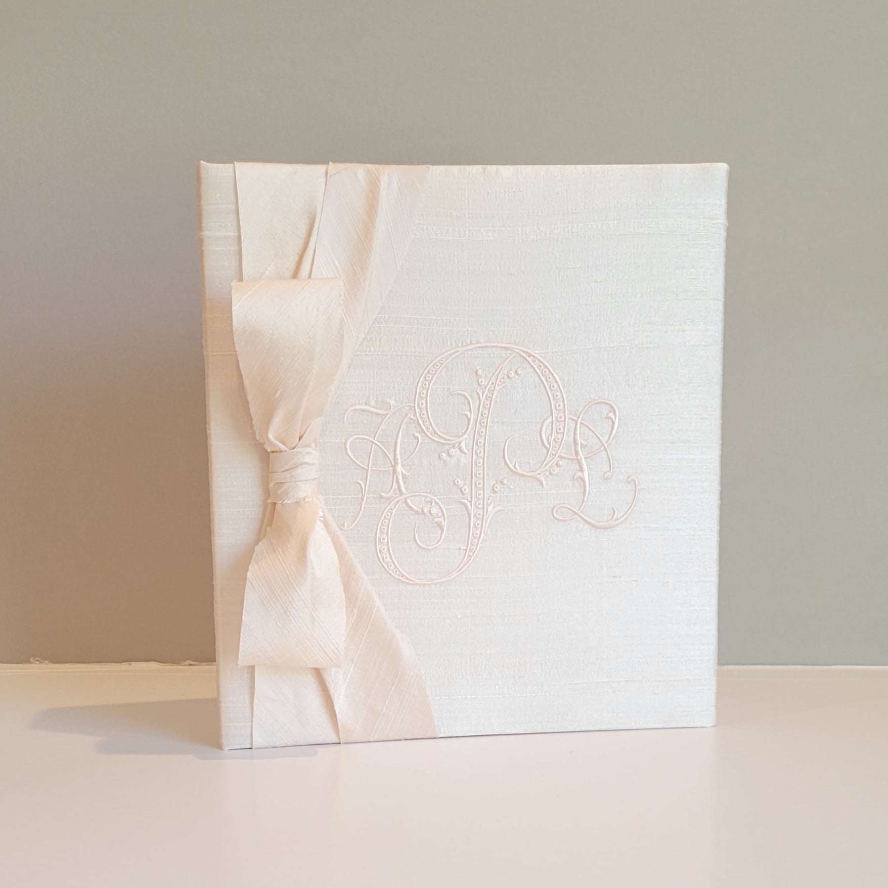 Baby Memory Book - Ballerina Silk (w/ SILK Bow) by AP Creations in Tuscaloosa, paper gift detail photo 3