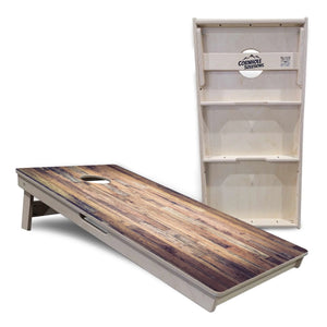 Barnwood Plank Cornhole Boards - Professional Tournament Series by Cornhole Solutions, custom cornhole board detail photo 5