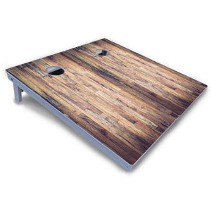 Barnwood Planks Cornhole Boards - All Weather Series by Cornhole Solutions, custom cornhole board detail photo 3