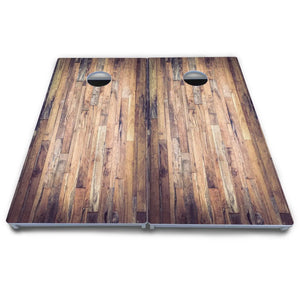 Barnwood Planks Cornhole Boards - All Weather Series by Cornhole Solutions, custom cornhole board detail photo 4