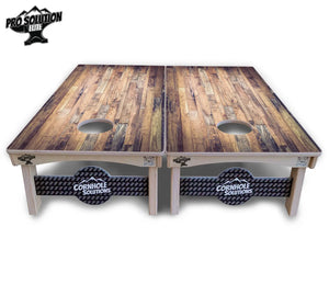 Barnwood Planks Cornhole Boards - Pro Solution Elite Series by Cornhole Solutions, custom cornhole board detail photo 3