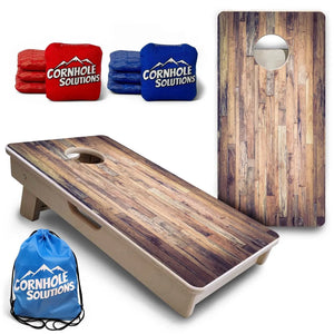 Barnwood Planks - Mini or Vacation Sized Cornhole Boards by Cornhole Solutions, custom cornhole board main product photo