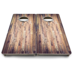 Barnwood Planks - Mini or Vacation Sized Cornhole Boards by Cornhole Solutions, custom cornhole board detail photo 5