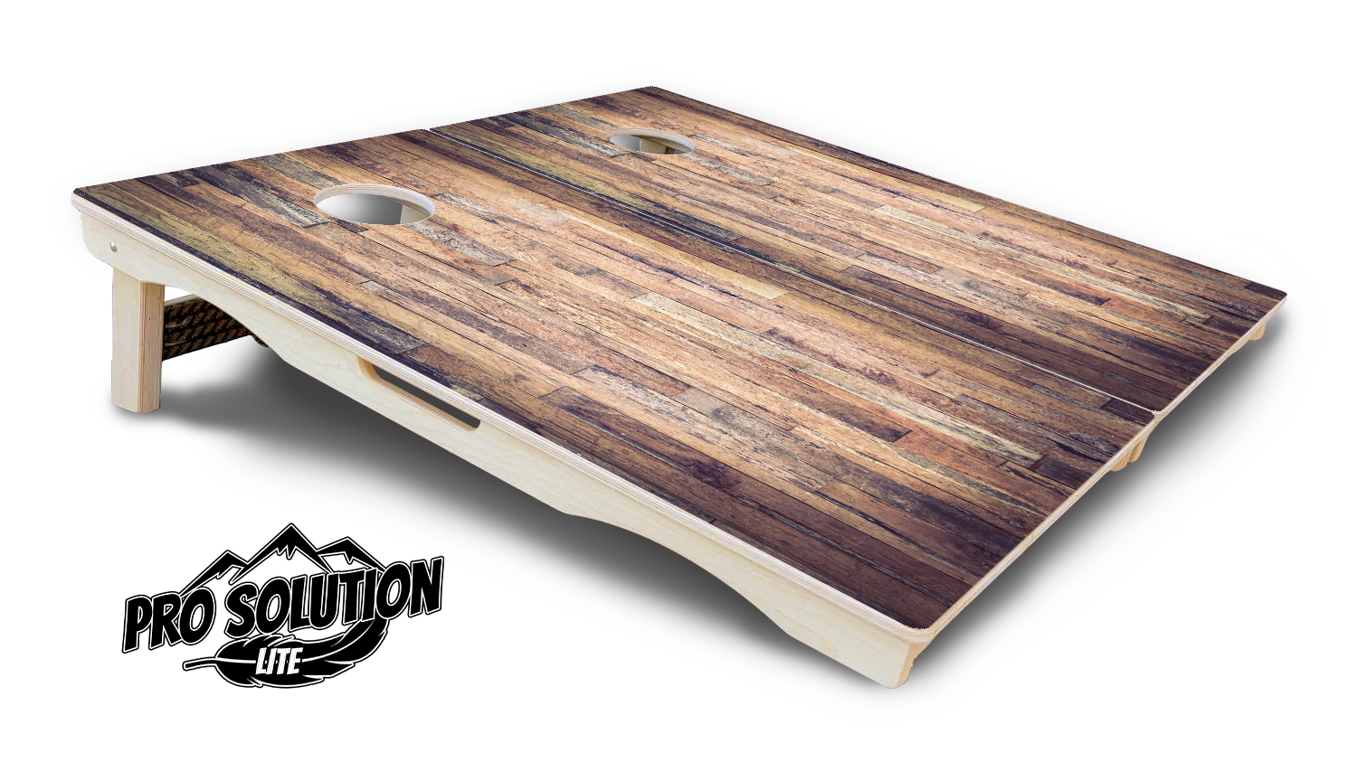 Barnwood Planks Cornhole Boards - Pro Solution Lite Series by Cornhole Solutions, custom cornhole board detail photo 5