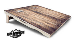 Barnwood Planks Cornhole Boards - Pro Solution Lite Series