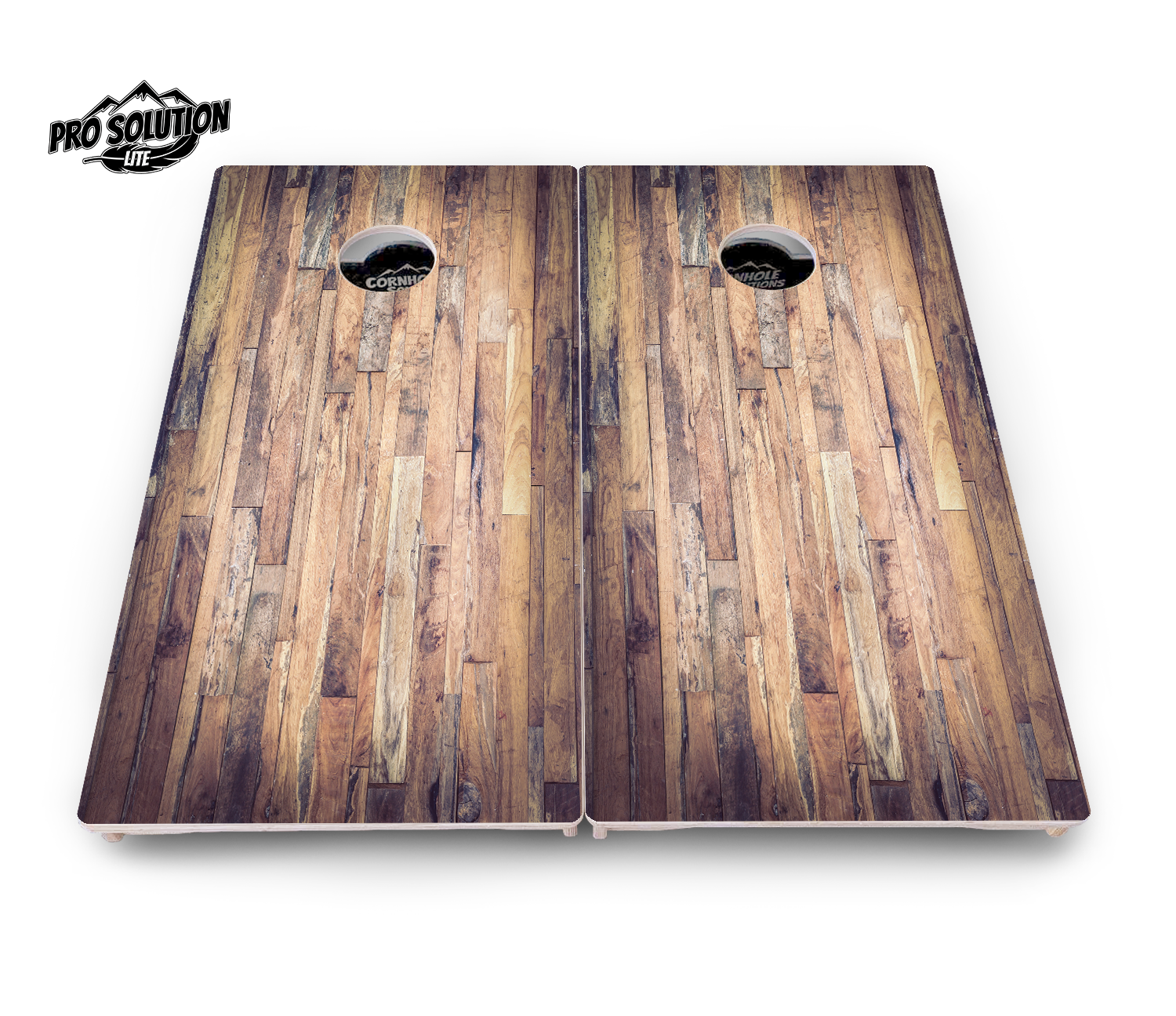 Barnwood Planks Cornhole Boards - Pro Solution Lite Series by Cornhole Solutions, custom cornhole board detail photo 2
