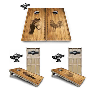 Barnyard Cornhole Boards - Pro Solution Elite Series by Cornhole Solutions, custom cornhole board main product photo