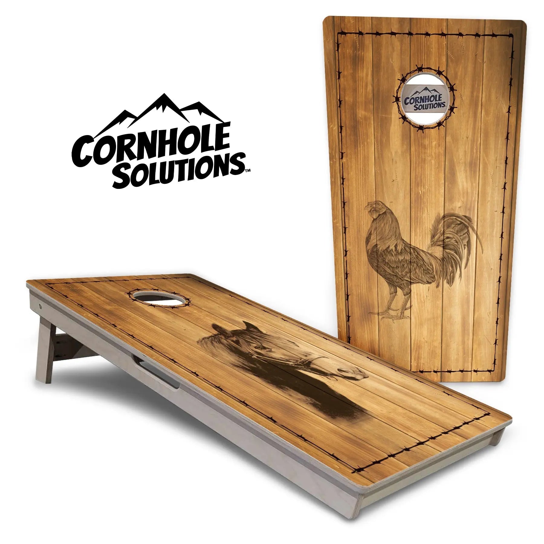 Barnyard Cornhole Boards - Professional Tournament Series by Cornhole Solutions, custom cornhole board main product photo
