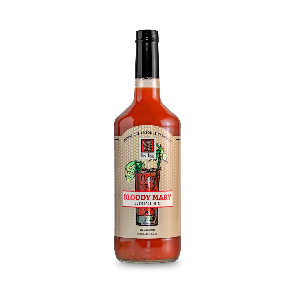 Barrel Aged & Bourbon Smoked Bloody Mary Mix by Bourbon Barrel Foods, Southern food gift main product photo